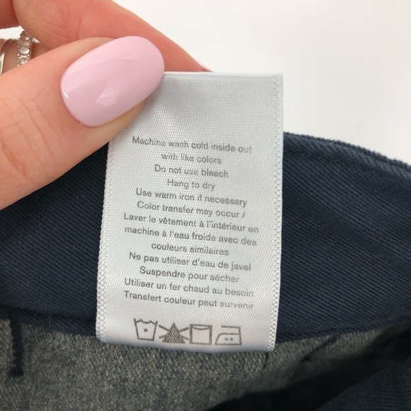 RAG & BONE Sofie Wide Leg Chino Pants Size 4 Salute Blue Cotton Relaxed Fit - Picture 13 of 13